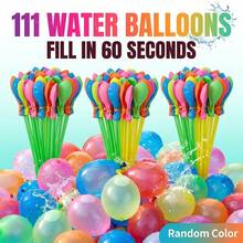 Summer Water Play Balloon Set, Self Sealing Water Bomb Balloons In Tropical Colors, Thickened Latex Design For Outdoor Gathering And Pool Fun - Nhiều màu - Xem 5