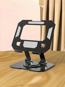 1pc Metal Rotatable Flat Stand, Laptop Stand, Desktop Phone Holder, Computer Cooling Hanging Rack - Multicolor - View 3