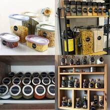 60/140PCS Chalkboard Labels For Storage Boxes And Spice Jars, Includes 2 Erasable Chalkboard Markers And 1 Mini Towel, Label Stickers, And Oil-Proof Spice Label Stickers, Suitable For Storage Boxes, Spice Jars, Cheese Labels, Etc., Kitchen Supplies - View 6