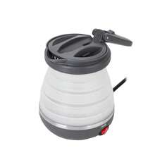 Adler Electric Travel Kettle Foldable Kettle Silicone Kettle Portable Kettle 0.6L 750W Folding Handle Storage Bag Boil-Dry Protection Auto Shut-Off Integrated Base Grey - EU E Type Plug(220-240V) - View 2