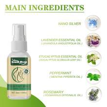 Spray desodorante para pies de 30 ml, elimina el olor de los zapatos y los pies sudorosos, desodorante natural para zapatos y pies. - 1 - Ver 5