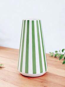 1pc Fashion Striped Vase Pair, Solid Color, Compact Decor, Suitable For Small Spaces Or Gifts, French Luxury And Nordic Minimalist Style, Ideal For Coffee Table Or Shelf Styling - Multicolor - View 11