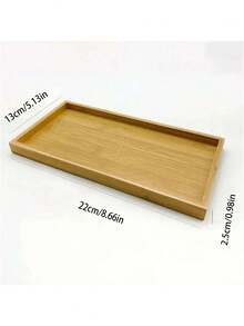 1pc Rectangular Bamboo Multi-Functional Tray, Home And Kitchen Tableware Tray, Simple Tableware, Coffee Tray, Vanity Tray, Bathroom Storage Box And Organizer, Bamboo Tray, Bonfire, Carnival, Bible, , Home And Family, Home, Market, Key Holder Tray, Argentina, Christmas, Organizer, Fireworks Celebration, Fluorescent, Birthday Decoration - Brown - View 10