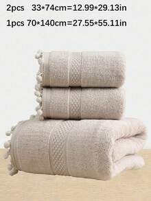QIBHI Bộ 1/3/8 khăn bông 100% viền satin, mềm mại, thích hợp cho phòng tắm, khách sạn, phòng tập thể dục, du lịch, làm quà tặng, salon, thể thao, ngoài trời, bãi biển, trường học, chuẩn bị năm học mới, phụ kiện du lịch, đồ dùng thiết yếu tại nhà. - Màu Khaki - Xem 12