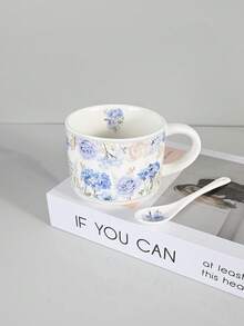 This Mug Features A Rose Print And Can Be Used As A Mug Or Coffee Cup. It's Suitable For Office And Kitchen Decoration. It Makes A Great Birthday Or Christmas Gift For A Wife, Colleague, Or Family Member, Or As A Back-To-School Present. - Multicolor - View 7