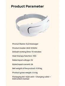 Haier Eye Massager HHZ-E302M New Visual Design Point Vibration Acupressure + Constant Temperature Eye Heat Compress Relieve Dryness And Fatigue Gift For Parents And Children Thoughtful Health Gift - View 8