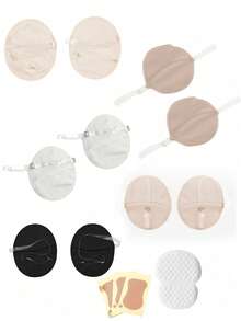 2pcs Breathable Underarm Sweat Pads, Sports Sweat Absorbing Pads, Ultra-Thin Breathable Invisible Sweat Pads, Unisex Underarm Pads, Underarm Sweat Absorbing Pads, All-Season Underarm Pads, Anti-Sweat Pads, Anti-Sweat, Seamless Breathable Sweat Absorbing Pads, Portable, Travel Accessories, Daily Essentials, Back To School Must-Haves - one-size - View 5