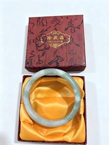 New Fashion Women Natural Jade Bangle | Natural Spots & Color Variation By Raw Material - Bracelet - View 1