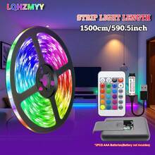 5V Indoor LED Light Strip, Length 3.28ft To 131.23ft, Multiple Specifications Cuttable, RGB Color Changing LED Light Strip With 24-Key Remote Control, Easy Adhesive Suitable For Room, Home, Kitchen, Cabinet Decoration, Party And Other Occasions - Multicolor - View 18