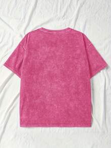 Camiseta retro de estilo universal 100% unisex, divertida camiseta retro con diseño de flor de mayo para cumpleaños, camiseta retro holgada y lavada con diseño de flor de lirio de los valles - Morado - Ver 11