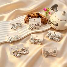 12 Pairs Of Simple And Elegant Silver Earrings / Made Of Stainless Steel / Suitable For Business Attire, Casual Elegant Outfits, Or Casual Style Wear. - Silver - View 4