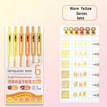 6/18pcs Acrylic Painting Gel Pen, Retractable Style 0.7mm Fine Nib, For Painting Drawing Marking Writing, Adult Coloring Art Tools, Student Back To School Gift - D200 - View 27