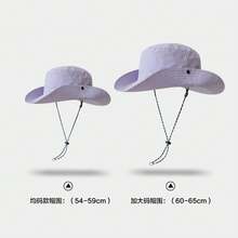 Cappello da uomo e da donna con ampia circonferenza, pieghevole, con protezione solare, ad asciugatura rapida, impermeabile, ideale per la pesca e le escursioni all'aperto. - Grigio Scuro - Visualizzare 12