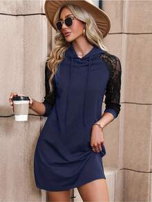 Women Short Dresses - Army Green - View 3