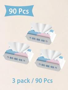 Soft And Gentle Facial Towel – Thickened Pull-Out Patterned Pearl Face Wipes, Available In 30/90/150 Sheets. Extra Thick And Non-Tear, Suitable For Dry & Wet Use. Ideal For Daily Cleaning, Makeup Removal, Pet Care, And Many Other Purposes. - Multicolor - View 11