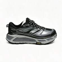 HOKA ONE ONE 男女款春夏 Mafate 2 戶外休閒鞋 MAFATE SPEED 2 緩震跑鞋 透氣輕量 - 黑色/城堡灰 - 查看 12