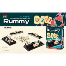 Rummy數字卡桌上遊戲教育玩具，家庭聚會互動棋盤遊戲以色列麻將，生日禮物 - 聖誕禮物 - 派對禮物 - 最佳禮物 - 生日禮物或派對贈品 - 旅行便攜式紓壓玩具 - 彩色 - 查看 5