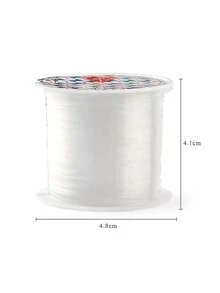Approx. 100m/Roll (0.5-1.0mm) Crystal Elastic Line, Transparent Fishing Line Suitable For DIY Jewelry Making, Beading, Bracelet, Necklace - White - View 16