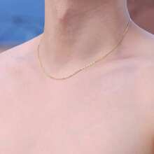 S925 Sterling Silver Necklace, Women's Gold-Tone Thin Chain Collarbone Necklace, 16-24in Long, Shiny Versatile, Holiday Gift, Unisex - White - View 6