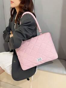 1個學生筆電包 11"/13"/15" 蝴蝶結印花休閒中性保護套 小收納袋 文件袋 筆電保護套 電腦攜帶包 11 13 15" 便攜式桌上型保護袋 適用於Mac Book HP 女孩、青少年女孩與男孩 適用於iPad Air 4 5 Pro 保護殼 防震包 - 粉色 - 查看 8