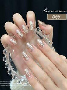 LYTTOA 10ml Champagne Gold Reflective Glitter Gel Nail Polish - Starry Sparkle Soak Off UV 1pc/4pcs - Multicolor - View 2