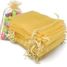 50pcs Organza Gift Bags, Wedding Candy Bags, Gift Packaging Supplies, Size 7*9cm, Holiday Event And Party Supplies, Home Living Supplies, Wedding Party Supplies, Table Decor Gift Packaging Bags, Table Decor, Baking Packaging Bags, Jewelry Packaging Small Gift Packaging Supplies Bags, Event And Party Supplies Gift Mesh Bags, Suitable For Various Holidays, Celebrations, Outdoor Parties, All Year Round, Fruit Anti-Insect Mesh Bags - J-Multicolor - View 4