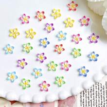 Đá dán móng tay hoa sứ dập nổi, đá resin mặt phẳng hoa muồng nở dễ thương, trang trí móng tay mùa hè và kỳ nghỉ - Nhiều màu - Xem 6