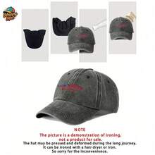1PC Distressed Washed Waving Embroidered USA Flag Soft Baseball Cap Vintage Patriotic Dad Hat Adjustable Casual Sun Hat For Men Women Unisex Outdoor Travel Summer 4th Of July Independence Day Party Gift For Him Her Grey Blue Red G - 多色的 - 查看 7