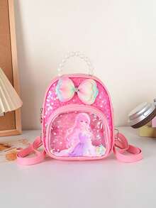 1pc This Stylish Pu Sequined Mini Princess Backpack Features A Unique And Sweet Design Suitable For Various Occasions. Versatile And Easy To Use, It'S Perfect For Outdoor Activities, Playtime, Commuting, And More, Making It A Perfect Gift For Teenagers. - Multicolor - View 3