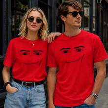 Anime Robot Robloxs Face T-Shirts, Funny Shirt ,Graphic Tees ,Crew Neck Short Sleeve T Shirts ,Women Clothing ,Harajuku T Shirts, Tee ,Summer Tops - 紅色 - 查看 1