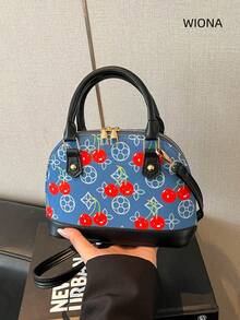 2026 New Small Shell Bag Minimalist Cherry Premium Handheld Crossbody Bag - Black - View 1