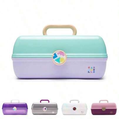 Caboodles On-the-Go Girl Sea foam Lid and Lavender Base Vintage Case, 1 Pound