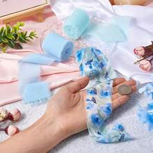1/3 Roll Total 5m Chiffon Tassel Ribbon, 1.5 Inch Wide, 16.5 Yards Long, Suitable For Wedding Invitations, Bouquets, Handicrafts, Gift Wrapping - Multicolor - View 11