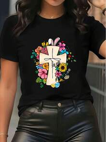 Women T-Shirts - Black - View 6