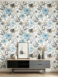 1 Cuộn Giấy Dán Tường Hoa Văn Xanh Dương, Phong Cách Bohemian, Giấy Dán Tường PVC Có Thể Tháo Rời, Thiết Kế Tự Dính Hiện Đại. Miếng Dán Tường Đa Năng Và Trang Trí Nhà Cửa này phù hợp để trang trí tủ, điểm nhấn phòng ngủ, tấm dán tường, cũng như các bức tường tạo điểm nhấn hoặc trang trí nội thất khắp nhà. - Nhiều màu - Xem 1