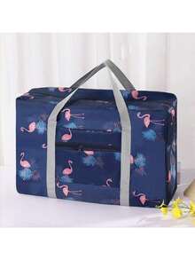 Túi đựng đồ du lịch gấp gọn dung tích lớn, túi đựng quần áo unisex, túi sắp xếp hành lý chống thấm nước. - Đen và trắng - Xem 4