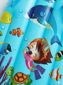 90CM Foldable Storage Kids Inflatable Float Board/Inflatable Surfboard Kids Float Raft/Water Play Toy Ride-On Float Raft; With 2 Handles To Hold; Suitable For Family Yard Water Play/Outdoor River And Beach Water Play And Surfing/Can Also Be Carried For Travel, Convenient For Storage And Cleaning. - Blue-1Pc - View 6