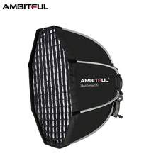 Ambitful 65/90 سم سوفت بوكس ثماني الأضلاع سريع الفك مع شبكة قرص العسل، سوفت بوكس فلاش قابل للطي ومحمول، موزع فلاش Bowens Mount، مناسب لتصوير البورتريه بفلاش الكاميرا - مشاهدة 3