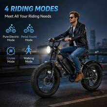 Adult Electric Bicycle, 48V 15AH Battery, 1000W Motor, 20-Inch Tires, - 專業版 - 查看 2