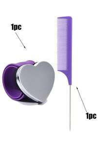 4pcs Plastic Hair Combs, Suitable For Thick/Curly/Fine/Long/Short Hair, Unisex, Ideal For Salon And Home Use. Magnetic Wrist Strap, Iron Suction Cup Hair Clip, Sewing Supplies, Metal Hair Clip Styling Tool Comb, Anti-Static Hair Comb, Hair Styling Tool, Hair Accessories. - Multicolor - View 18