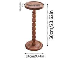 1PcModern Round Wooden Side Table, Wooden Tea Table, Wooden Coffee Table, Small End Table, Multi-Functional Base Coffee Table For Living Room, Wooden Plant Stand, Home Decor Furniture, Suitable For Living Room, Bedroom, Bedside Flowers, Garden - Multicolor - View 14