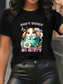 Women T-Shirts - Black - View 6