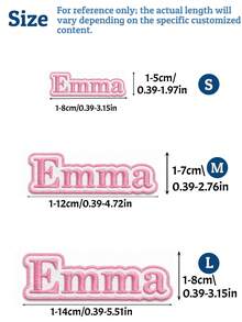 客製化刺繡姓名貼布貼紙，個性化字母貼布適用於連帽衫夾克帽子托特包，文字徽章，可客製化學院風服飾裝飾，美學街頭風配件，可愛日常穿搭點綴，姓名魔鬼氈，返校季，復古 - 風格E - 查看 6