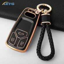 Vỏ bảo vệ chìa khóa cho Audi, chất liệu TPU mềm cao cấp, túi đựng chìa khóa bảo vệ toàn diện 360 độ, kèm dây đeo, tương thích với Audi A4, Q7, Q5, TT, A3, A6, SQ5, R8, S5 và các mẫu khác, vỏ bảo vệ chìa khóa điều khiển thông minh - phụ kiện bảo vệ chìa khóa ô tô bền bỉ - Audi B - Xem 9