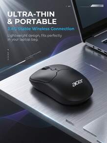 Acer OMR930 Wireless Mouse: A Lightweight And Portable Office Mouse With A Long Battery Life, 2400 DPI Precision Tracking, And An Ergonomic, Non-Slip Scroll Wheel. Suitable For Office Use, Laptops, And Desktops. - View 3