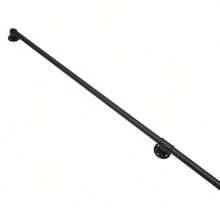 12FT Industrial Stair Railing Wall Mount Staircase Handrail Hand Rail For Steps Grab Bar Foot Rail Vintage Pipe Railing Deck Handrail For Outdoor Indoor Stairs Porch - Black - View 4