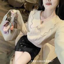 Women Lightweight Cardigans - Apricot - View 1