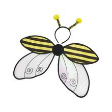 Halloween Costumes For Women Girls Cute Bee/Ladybug Wings With Headband Set Party Favors - 黃色 - 查看 2