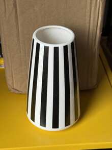 1pc Fashion Striped Vase Pair, Solid Color, Compact Decor, Suitable For Small Spaces Or Gifts, French Luxury And Nordic Minimalist Style, Ideal For Coffee Table Or Shelf Styling - Multicolor - View 16