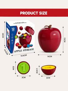 Large Montessori Apple Shaped Number Matching Toy, Interactive Educational Toy Suitable For 10 Months To 12 Years Old Boys And Girls, Birthday Gift - Multicolor - View 9